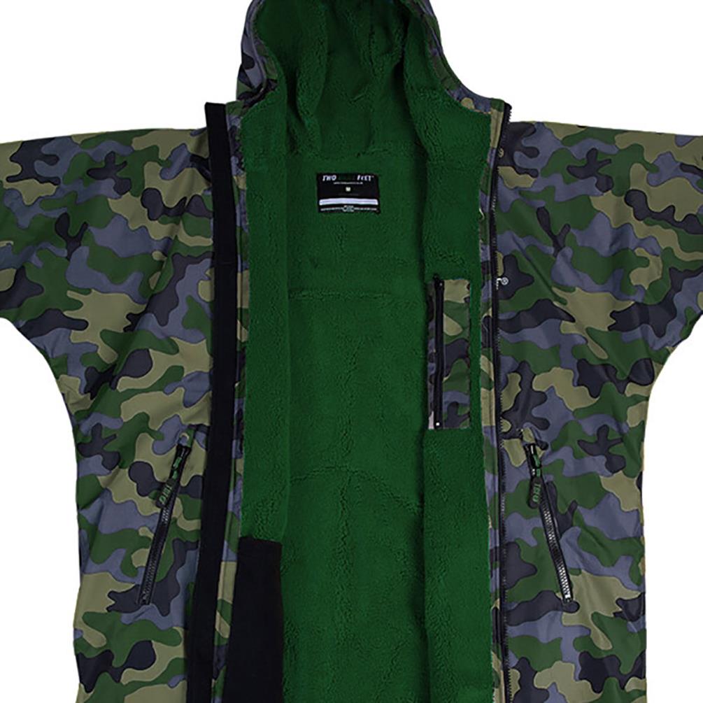 Two Bare Feet Kids Weatherproof Changing Robe & Changing Mat - Green Camo / Green Extra Image 2
